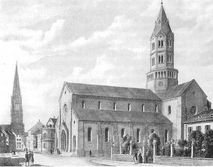Alte Ludwigskirche um 1850